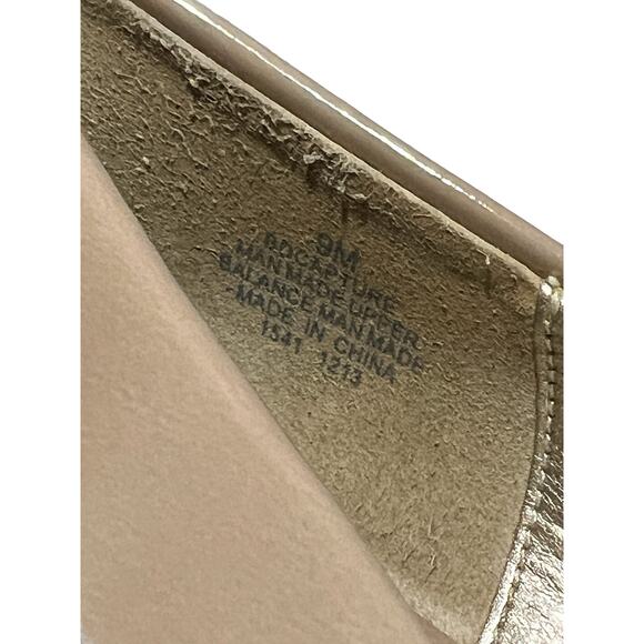 Bandolino Patent Leather Nude/Tan Platform 3" Heels Women's Size 9 Wedding Glam - Picture 6 of 8